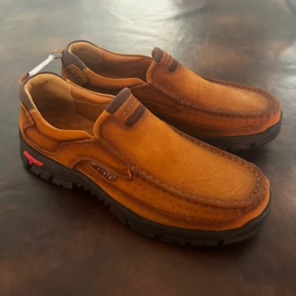 New Men’s Mostelo Brown Slip On Casual Outdoor Hiking Shoes Loafers - Picture 4 of 16